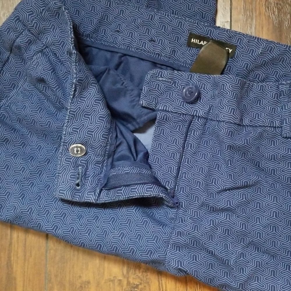 Hilary Radley Blue Abstract Slacks - Picture 3 of 6